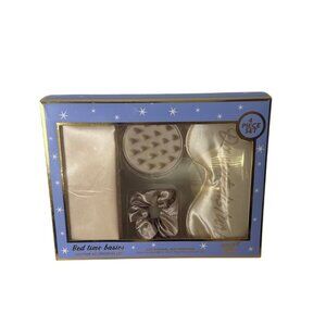 Silk Bedtime Accessories Set With Eye Mask Scrunchie Scalp Massager & Pillowcase